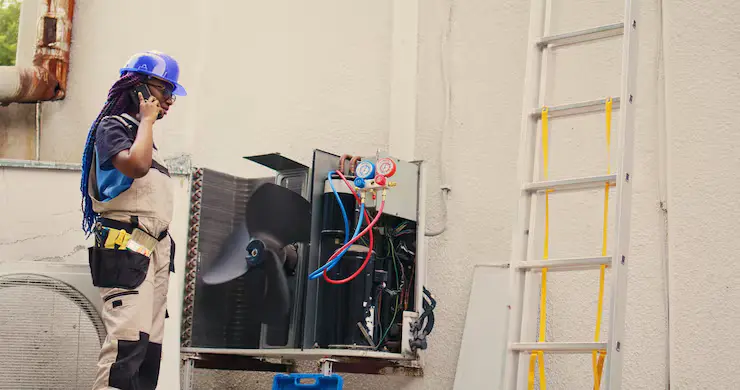 Commercial HVAC cleaning project
