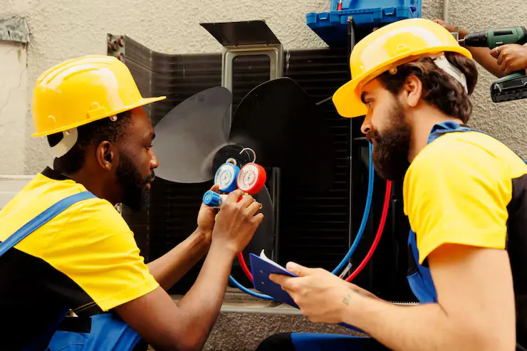HVAC duct inspection in Port St. Lucie home